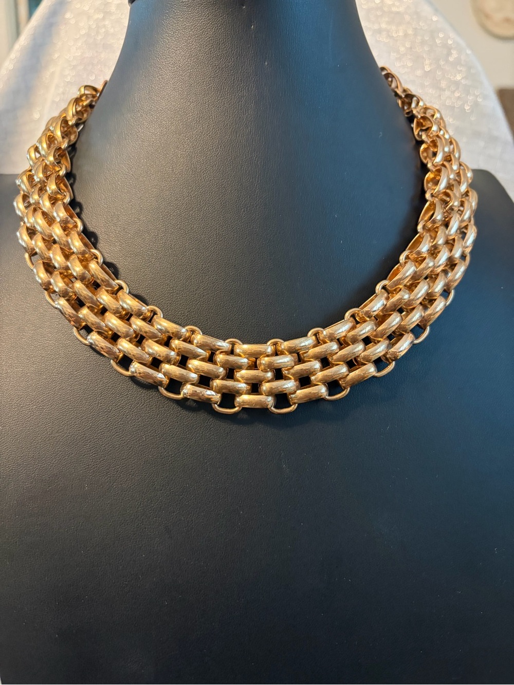 Vintage Gold Multi-Row Chain Link Necklace - Women Jewelry